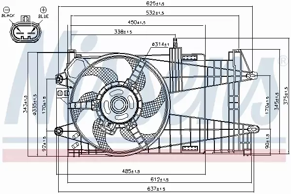 NISSENS WENTYLATOR CHŁODNICY 85163 