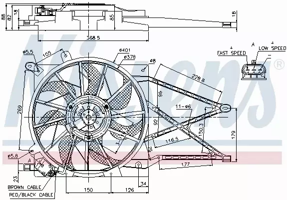 NISSENS WENTYLATOR CHŁODNICY 85185 