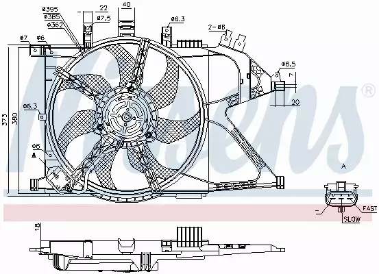 NISSENS WENTYLATOR CHŁODNICY 85195 