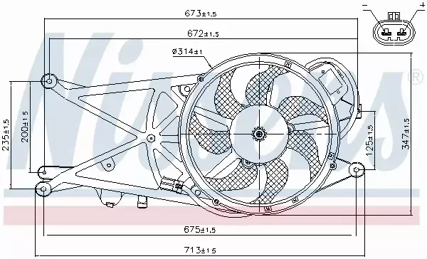 NISSENS WENTYLATOR CHŁODNICY 85205 