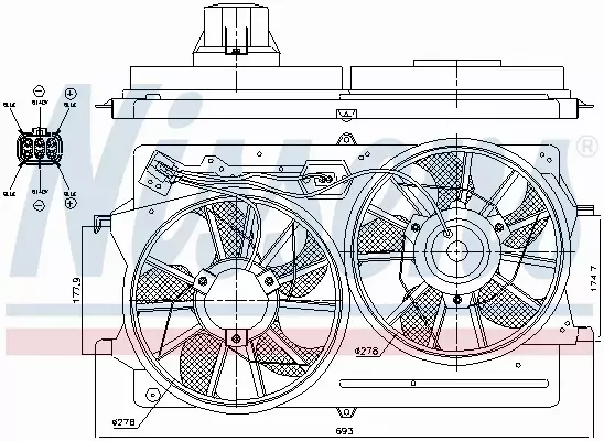 NISSENS WENTYLATOR CHŁODNICY 85215 