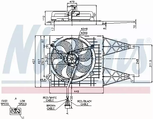 NISSENS WENTYLATOR CHŁODNICY 85249 