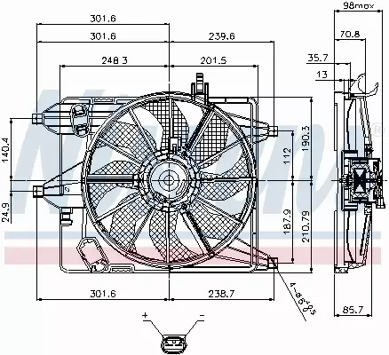 NISSENS WENTYLATOR CHŁODNICY 85252 