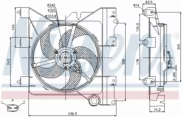 NISSENS WENTYLATOR CHŁODNICY 85316 