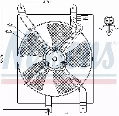 NISSENS WENTYLATOR CHŁODNICY 85356 