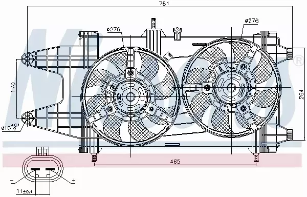 NISSENS WENTYLATOR CHŁODNICY 85481 