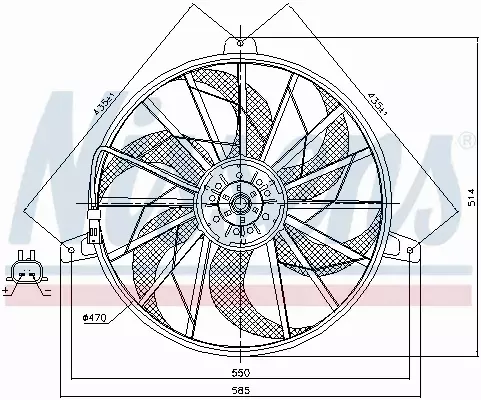 NISSENS WENTYLATOR CHŁODNICY 85512 