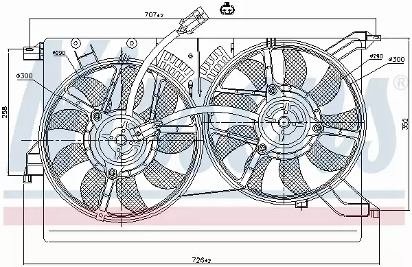 NISSENS WENTYLATOR CHŁODNICY 85523 