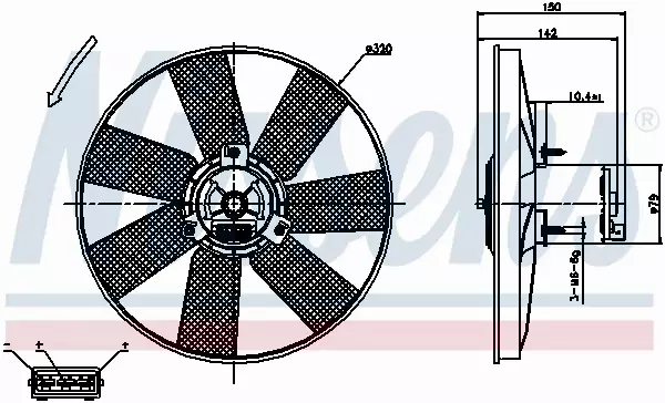 NISSENS WENTYLATOR CHŁODNICY 85538 