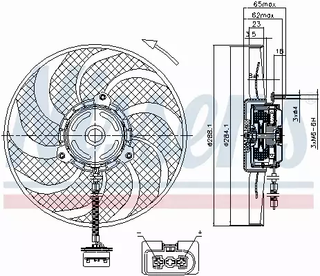 NISSENS WENTYLATOR CHŁODNICY 85541 