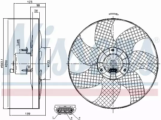 NISSENS WENTYLATOR CHŁODNICY 85542 