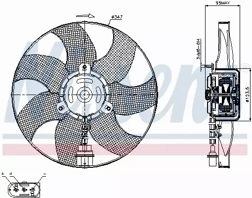 NISSENS WENTYLATOR CHŁODNICY 85543 