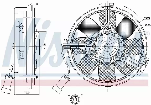 NISSENS WENTYLATOR CHŁODNICY 85546 