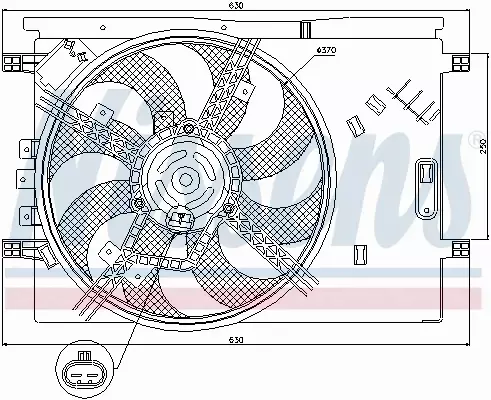 NISSENS WENTYLATOR CHŁODNICY 85564 