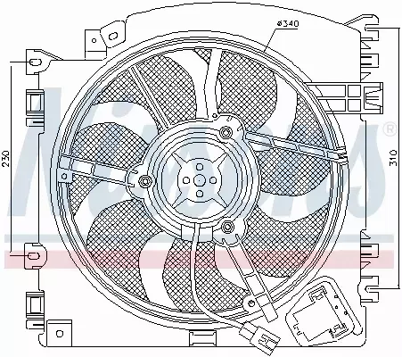 NISSENS WENTYLATOR CHŁODNICY 85598 