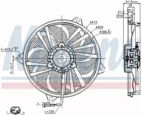 NISSENS WENTYLATOR CHŁODNICY 85605 