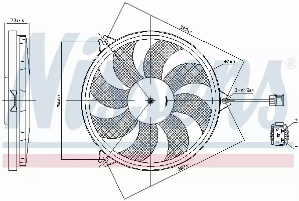 NISSENS WENTYLATOR CHŁODNICY 85607 