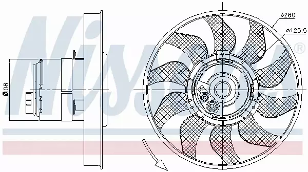 NISSENS WENTYLATOR CHŁODNICY 85619 