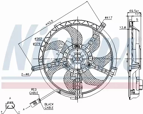 NISSENS WENTYLATOR CHŁODNICY 85632 