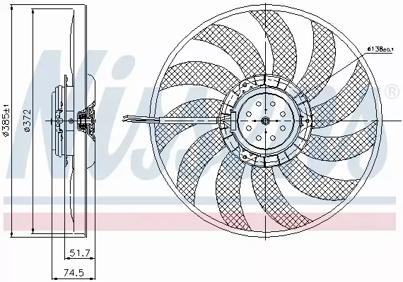 NISSENS WENTYLATOR CHŁODNICY 85638 