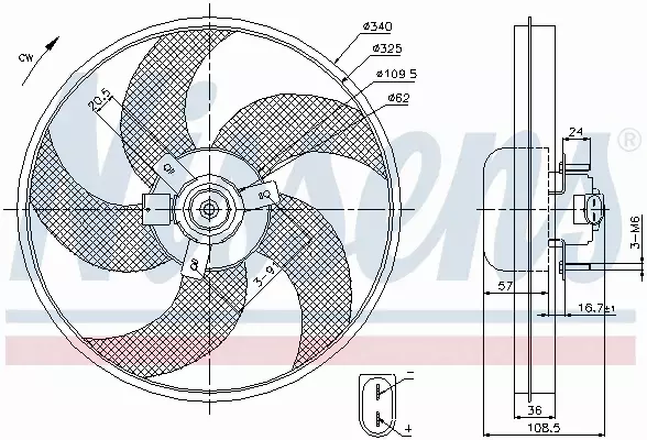 NISSENS WENTYLATOR CHŁODNICY 85668 