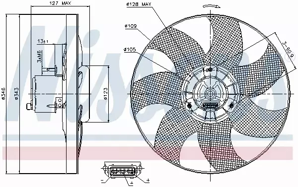 NISSENS WENTYLATOR CHŁODNICY 85698 