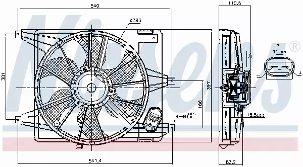 NISSENS WENTYLATOR CHŁODNICY 85708 