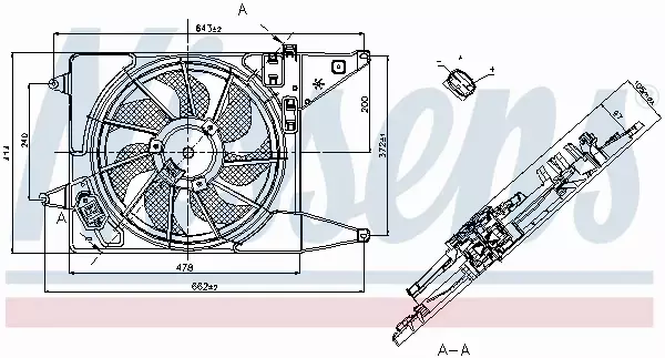 NISSENS WENTYLATOR CHŁODNICY 85710 