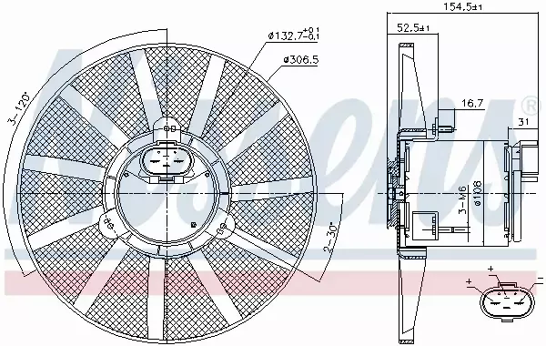 NISSENS WENTYLATOR CHŁODNICY 85720 