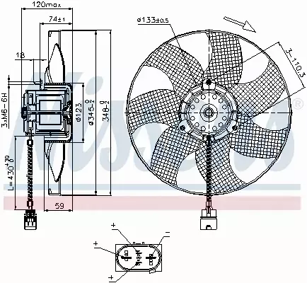 NISSENS WENTYLATOR CHŁODNICY 85726 