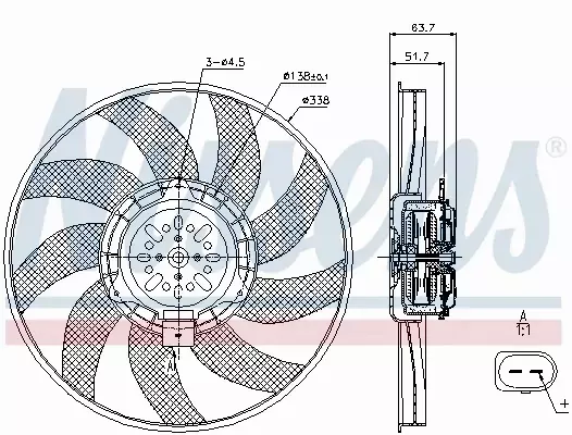 NISSENS WENTYLATOR CHŁODNICY 85727 