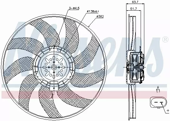 NISSENS WENTYLATOR CHŁODNICY 85728 