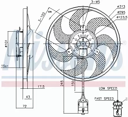 NISSENS WENTYLATOR CHŁODNICY 85754 