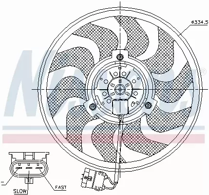 NISSENS WENTYLATOR CHŁODNICY 85755 