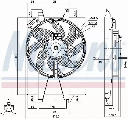 NISSENS WENTYLATOR CHŁODNICY 85767 