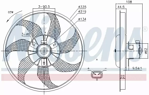 NISSENS WENTYLATOR CHŁODNICY 85781 