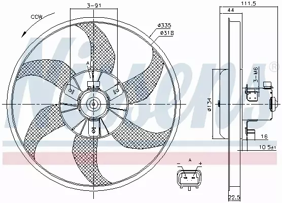 NISSENS WENTYLATOR CHŁODNICY 85782 