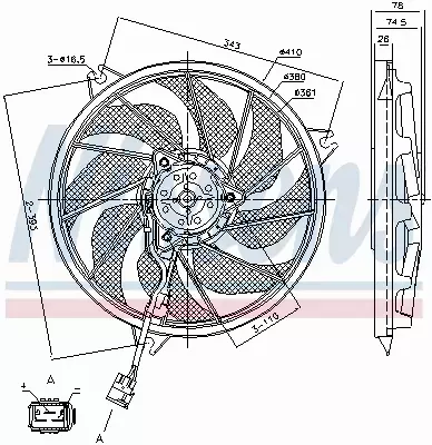 NISSENS WENTYLATOR CHŁODNICY 85787 