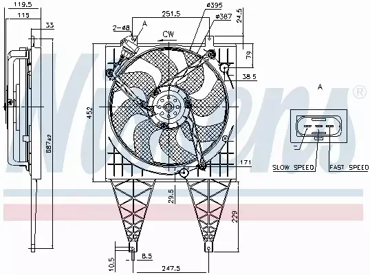 NISSENS WENTYLATOR CHŁODNICY 85797 