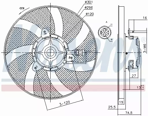 NISSENS WENTYLATOR CHŁODNICY 85800 