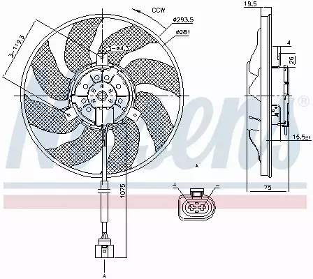 NISSENS WENTYLATOR CHŁODNICY 85806 