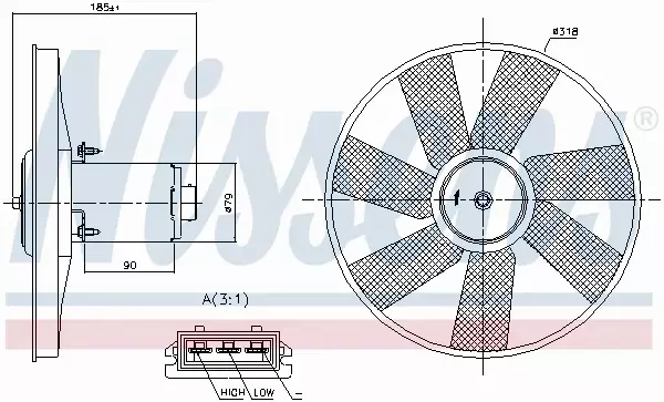 NISSENS WENTYLATOR CHŁODNICY 85838 