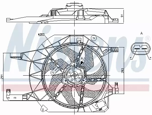 NISSENS WENTYLATOR CHŁODNICY 85883 