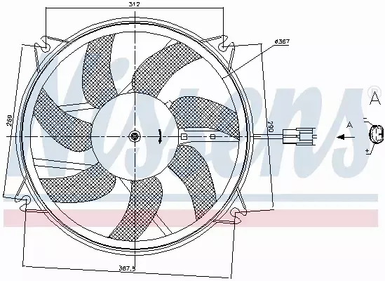 NISSENS WENTYLATOR CHŁODNICY 85886 