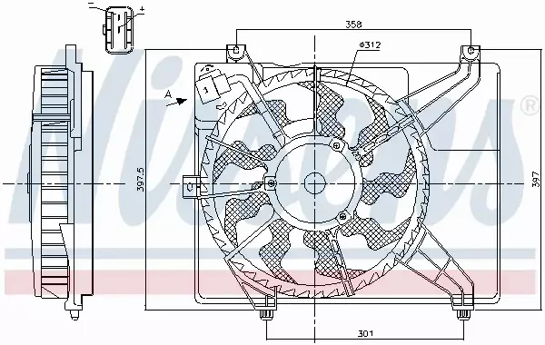 NISSENS WENTYLATOR CHŁODNICY 85893 