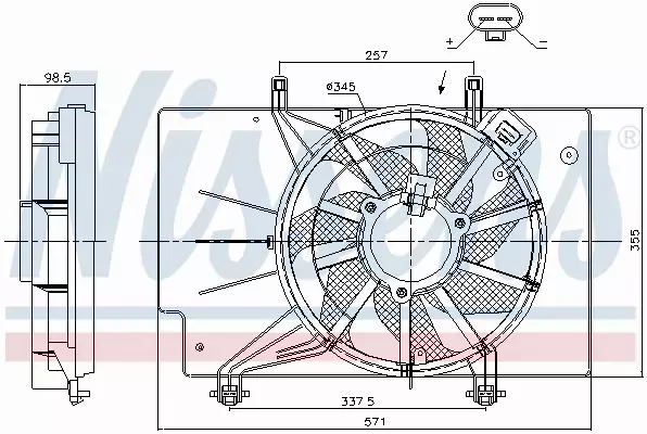 NISSENS WENTYLATOR CHŁODNICY 85910 