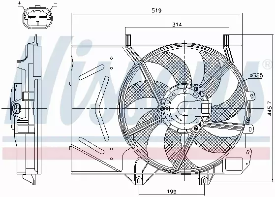 NISSENS WENTYLATOR CHŁODNICY 85986 