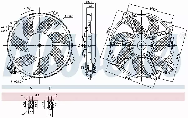 NISSENS WENTYLATOR CHŁODNICY 85989 