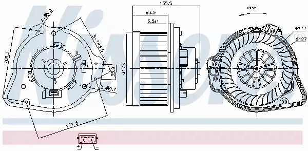 NISSENS SILNIK DMUCHAWY 87020 