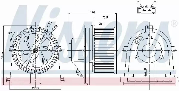 NISSENS SILNIK DMUCHAWY AUDI A3 8L1 TT 8N3 8N9 